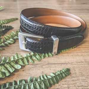 LAUREN Ralph Lauren croc print leather belt size L